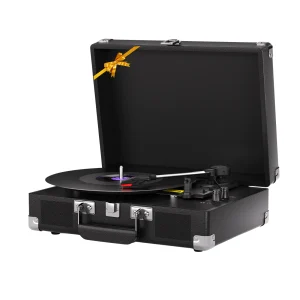 3-Speed 33/45/78RPM Vinyl Spinner with 2 Built-in Stereo Speakers